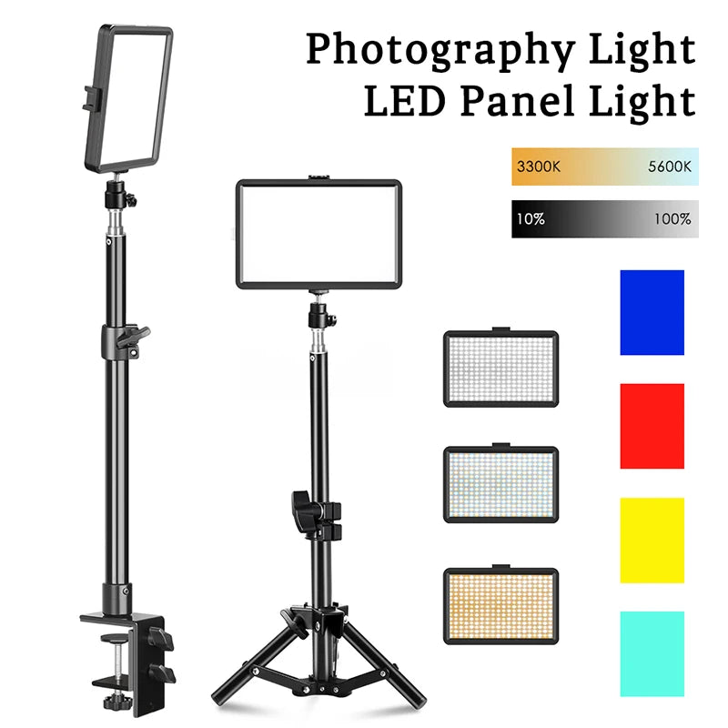 Painel de Luz Led Alta Qualidade para Fotos, Vídeos e Lives Com Opções em Suporte de Mesa ou Tripé