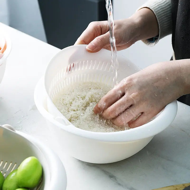 Bacia de Frutas e Vegetais Cesta de Drenagem Cozinha Criativa Casa 360 Rotativa Cesta de Lavagem