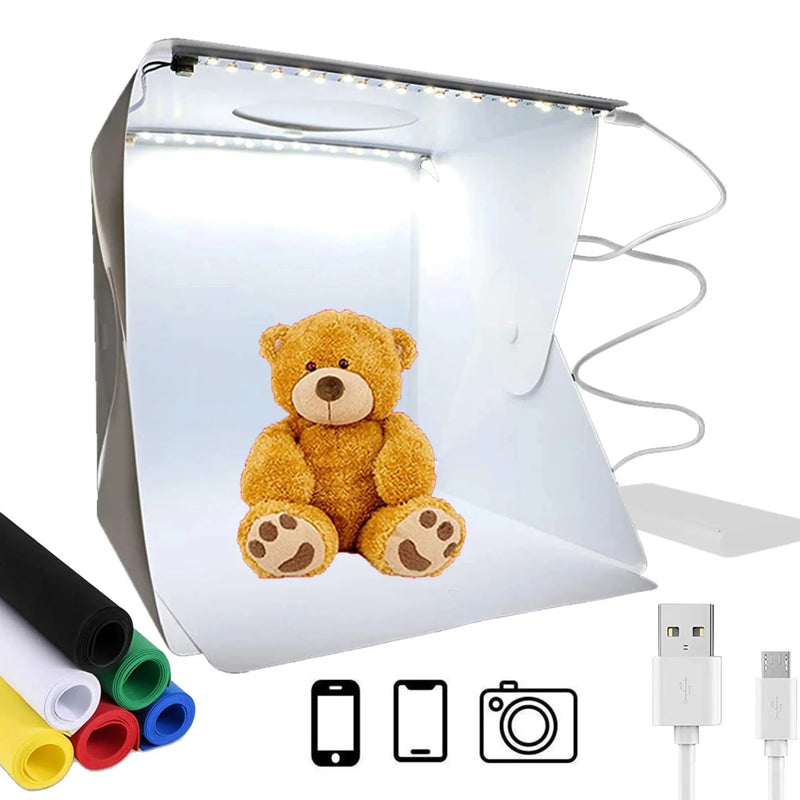 Estúdio box Led profissional Portátil Dobrável Para Fotos e Vídeos de Produtos